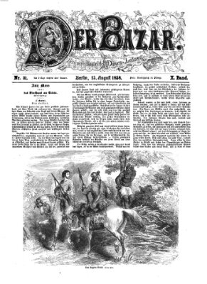 Der Bazar Sonntag 15. August 1858