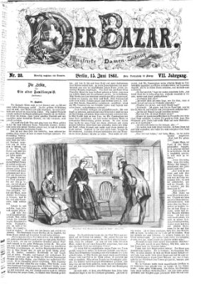 Der Bazar Samstag 15. Juni 1861