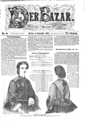 Der Bazar Freitag 8. November 1861