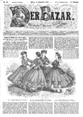 Der Bazar Freitag 15. September 1865