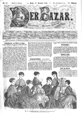Der Bazar Dienstag 15. Dezember 1868