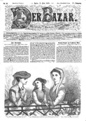 Der Bazar Dienstag 15. Juni 1869