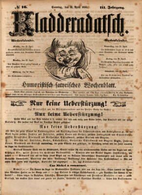 Kladderadatsch Sonntag 21. April 1850