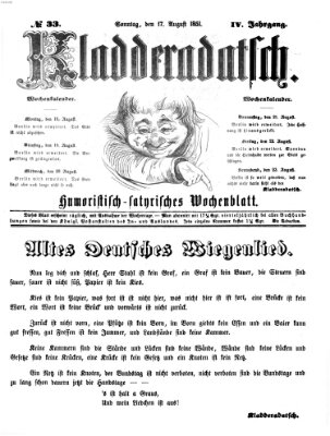 Kladderadatsch Sonntag 17. August 1851