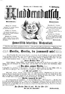 Kladderadatsch Sonntag 7. November 1852
