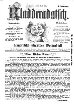 Kladderadatsch Sonntag 29. April 1855