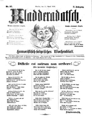 Kladderadatsch Sonntag 11. April 1858