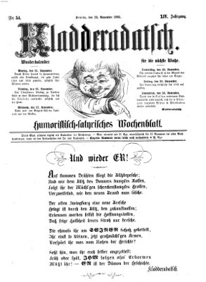 Kladderadatsch Sonntag 24. November 1861
