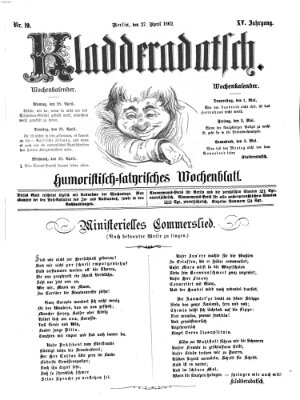 Kladderadatsch Sonntag 27. April 1862