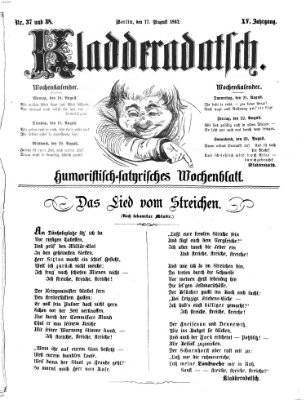 Kladderadatsch Sonntag 17. August 1862