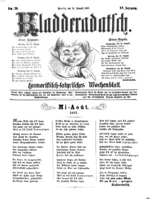 Kladderadatsch Sonntag 24. August 1862