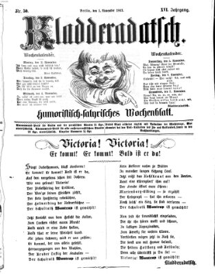 Kladderadatsch Sonntag 1. November 1863