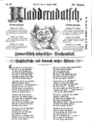 Kladderadatsch Sonntag 5. August 1866