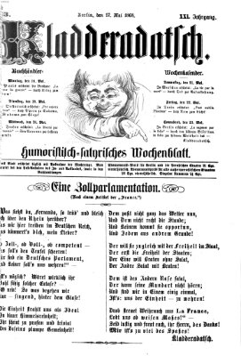 Kladderadatsch Sonntag 17. Mai 1868