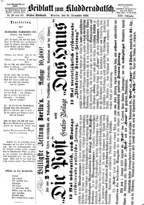 Kladderadatsch Sonntag 26. Dezember 1869