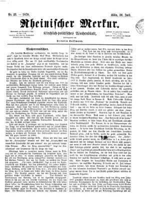 Rheinischer Merkur (Deutscher Merkur) Samstag 30. Juli 1870