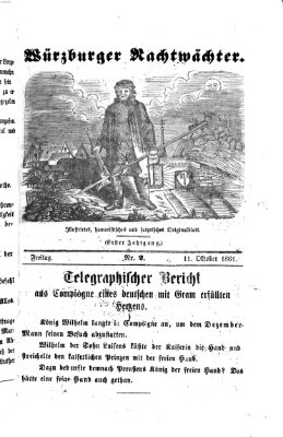 Würzburger Nachtwächter Freitag 11. Oktober 1861