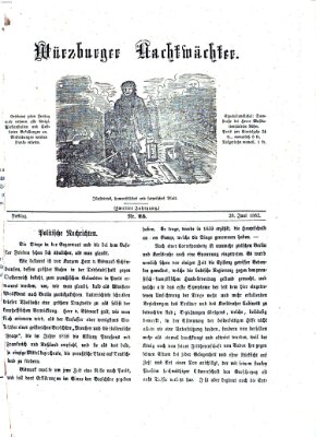 Würzburger Nachtwächter Samstag 28. Juni 1862