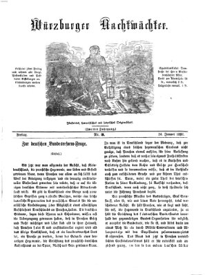 Würzburger Nachtwächter Freitag 24. Januar 1862