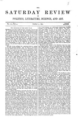 Saturday review Samstag 3. Oktober 1857