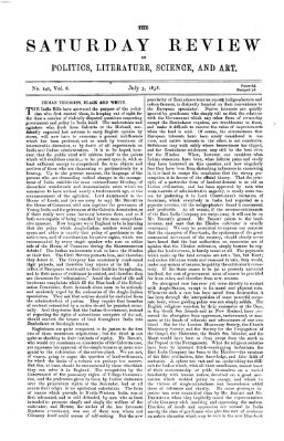 Saturday review Samstag 3. Juli 1858