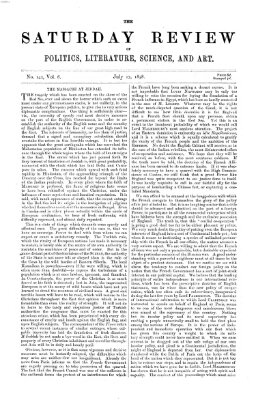 Saturday review Samstag 17. Juli 1858
