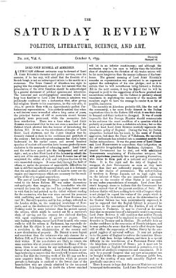 Saturday review Samstag 8. Oktober 1859