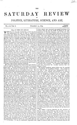 Saturday review Samstag 31. Dezember 1859