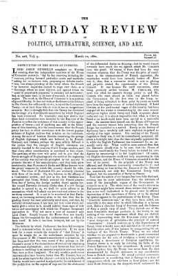 Saturday review Samstag 10. März 1860