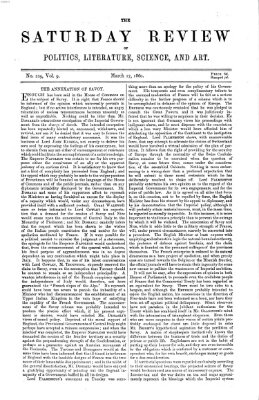 Saturday review Samstag 17. März 1860