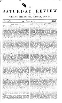 Saturday review Samstag 5. Januar 1861