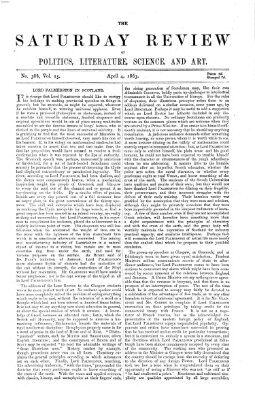 Saturday review Samstag 4. April 1863