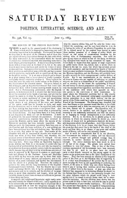 Saturday review Samstag 13. Juni 1863