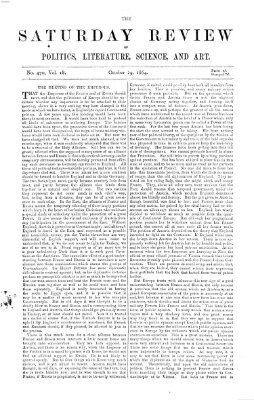 Saturday review Samstag 29. Oktober 1864