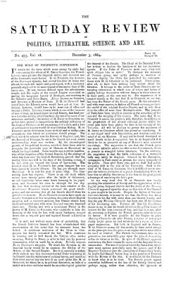 Saturday review Samstag 3. Dezember 1864