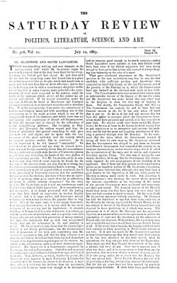 Saturday review Samstag 22. Juli 1865