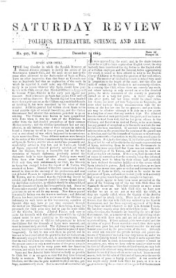 Saturday review Samstag 2. Dezember 1865