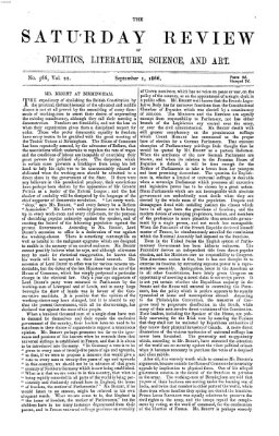 Saturday review Samstag 1. September 1866