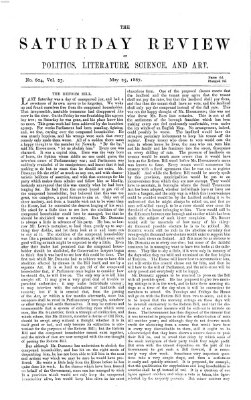 Saturday review Samstag 25. Mai 1867
