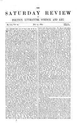 Saturday review Samstag 13. Juli 1867