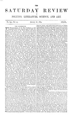 Saturday review Samstag 16. Januar 1869