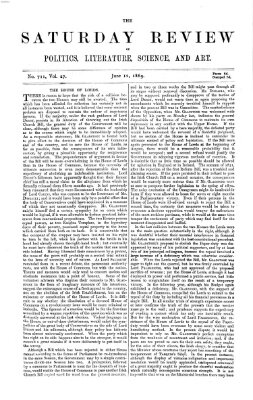 Saturday review Samstag 12. Juni 1869