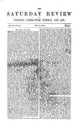 Saturday review Samstag 21. Mai 1870