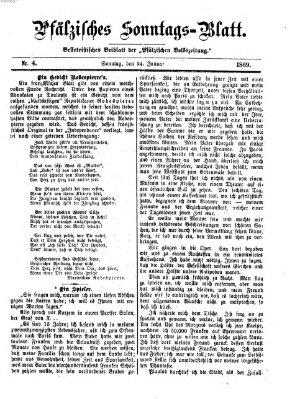 Pfälzisches Sonntags-Blatt (Pfälzische Volkszeitung) Sonntag 24. Januar 1869