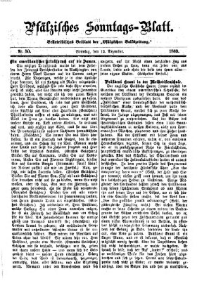 Pfälzisches Sonntags-Blatt (Pfälzische Volkszeitung) Sonntag 12. Dezember 1869