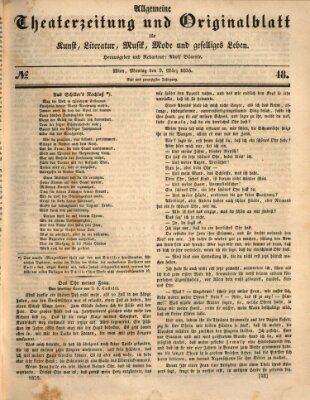 Allgemeine Theaterzeitung Montag 9. März 1835