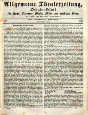 Allgemeine Theaterzeitung Samstag 21. Januar 1843