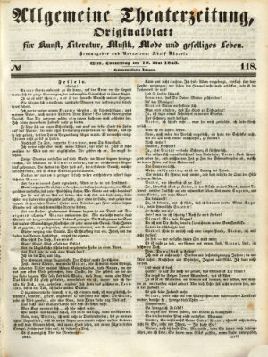 Allgemeine Theaterzeitung Donnerstag 18. Mai 1843