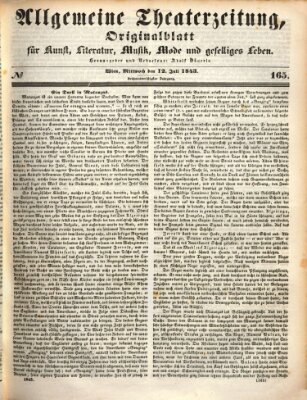 Allgemeine Theaterzeitung Mittwoch 12. Juli 1843
