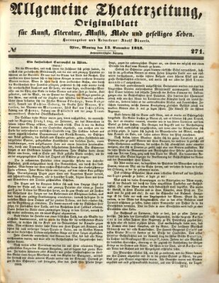 Allgemeine Theaterzeitung Montag 13. November 1843